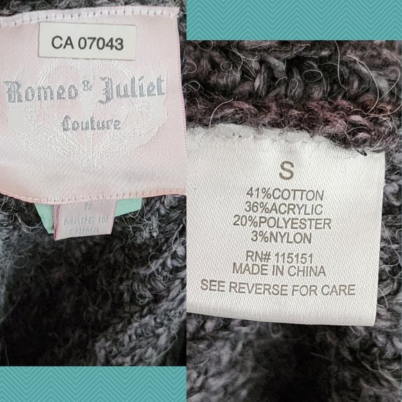 Romeo & Juliet Couture Ribbed Knit Cardigan w/ Faux Leather Details - Picture 4 of 4